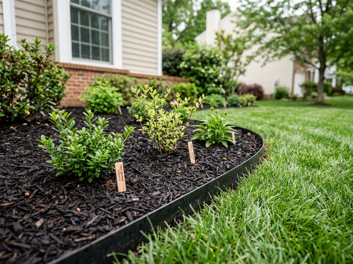 Budget-friendly backyard landscaping refresh with native plants and mulch beds